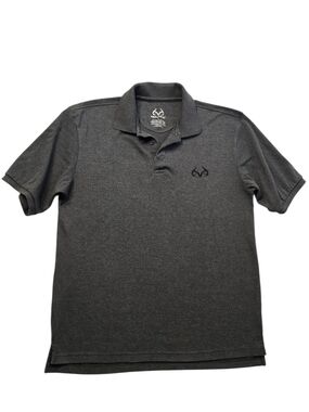 Realtree Men's Charcoal Gray Polo Shirt